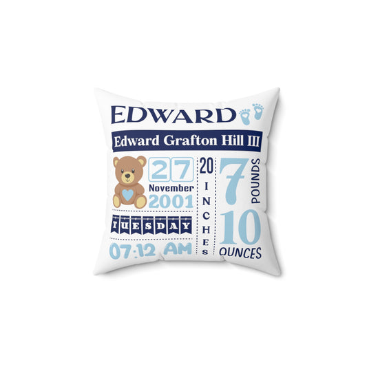 Customized Baby Pillow-Blue