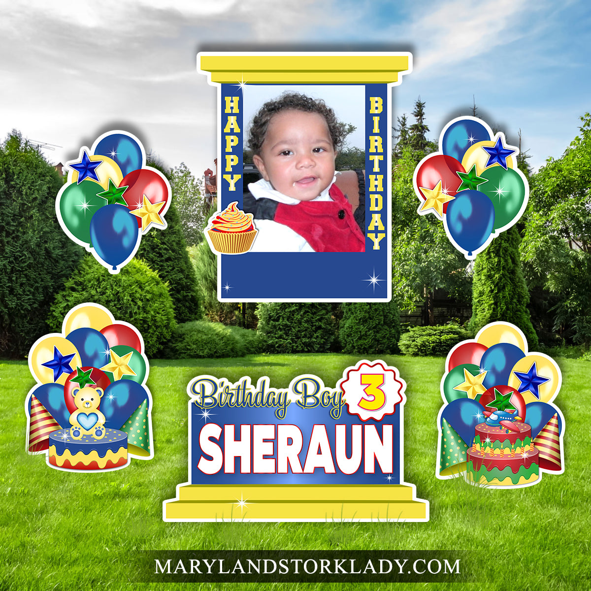 Keepsake Photo Birthday Yard Card